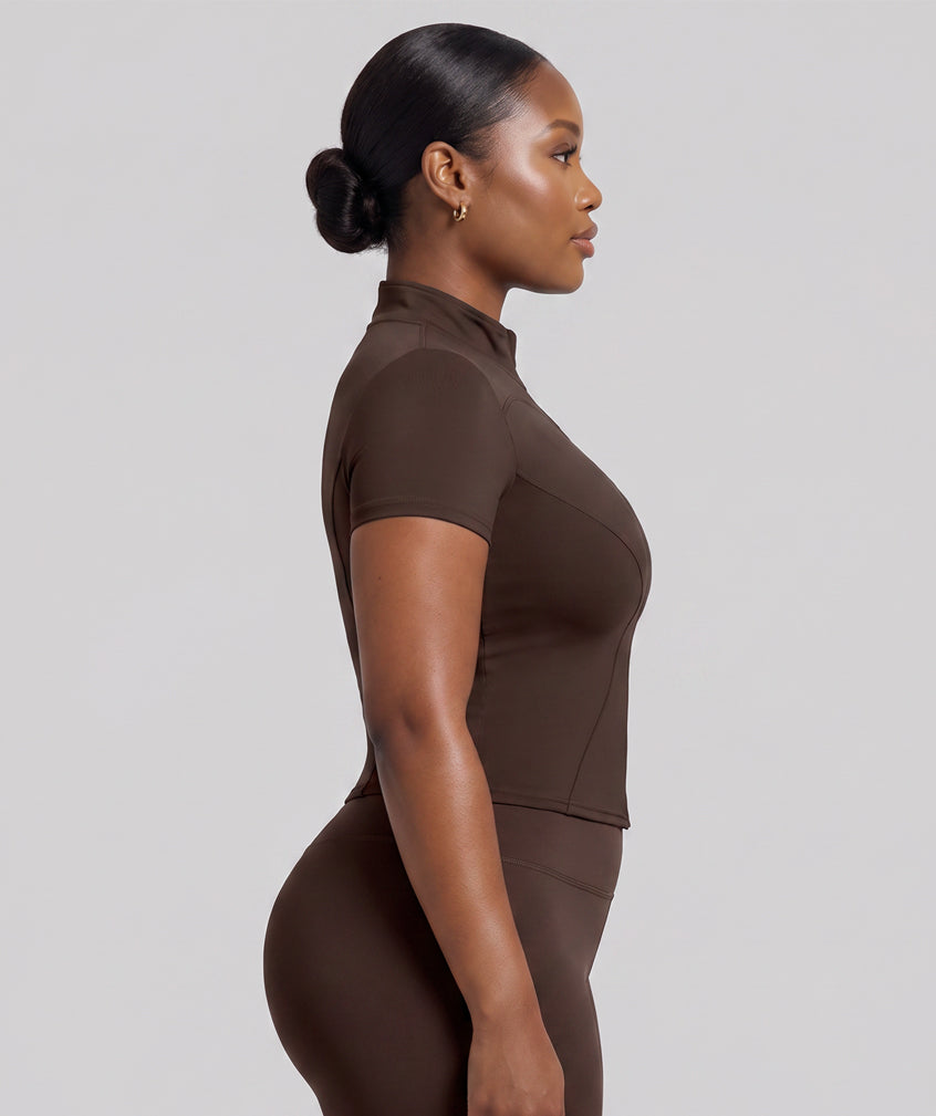 NuSculpt Zip Tee
