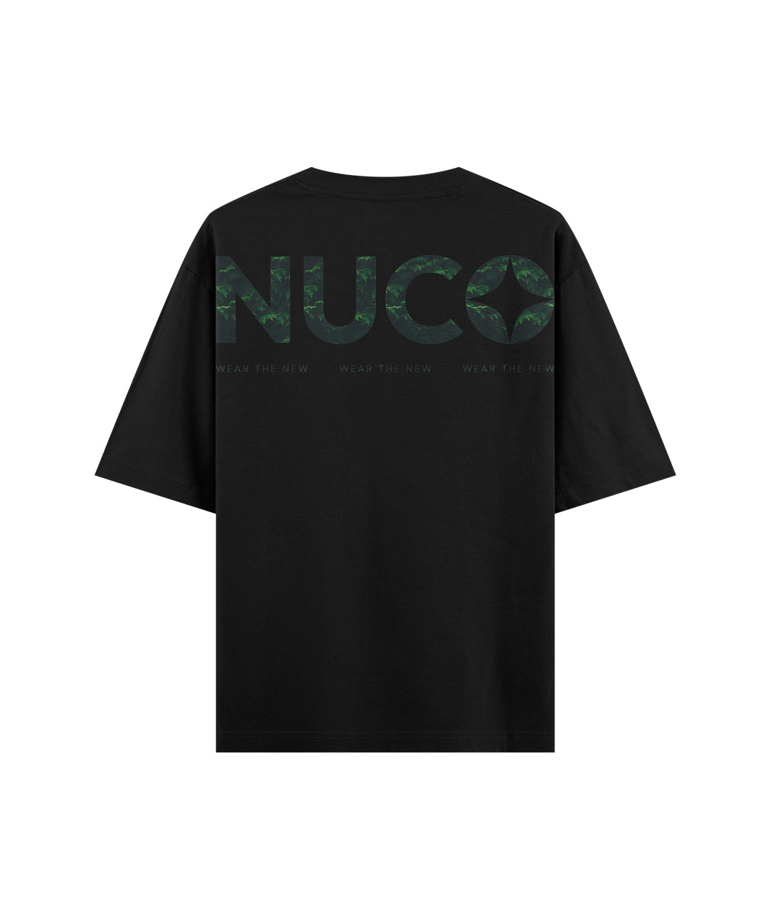 Nuco Foliage Logo Oversized T-Shirt — Black