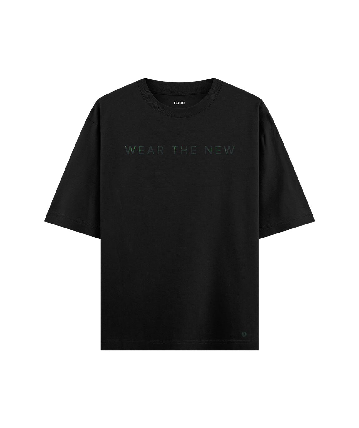 Nuco Foliage Logo Oversized T-Shirt — Black