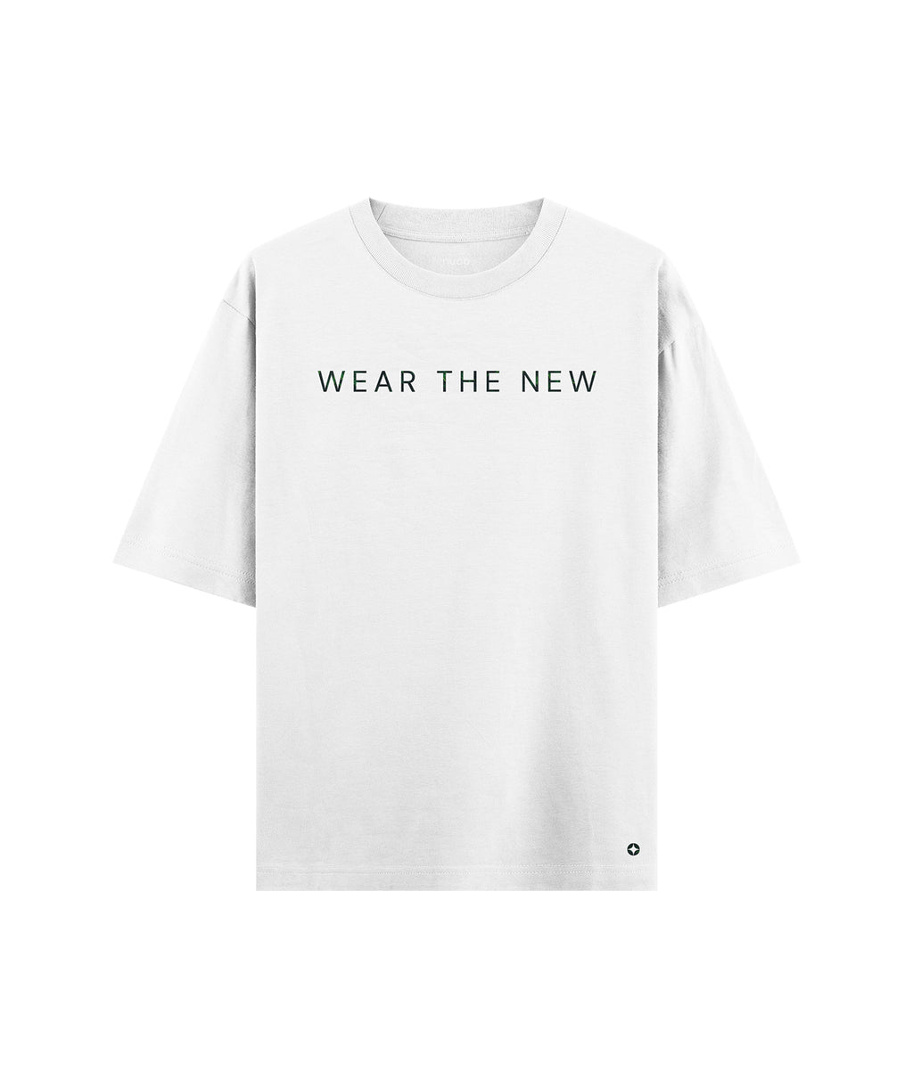 Nuco Foliage Logo Oversized T-Shirt — White